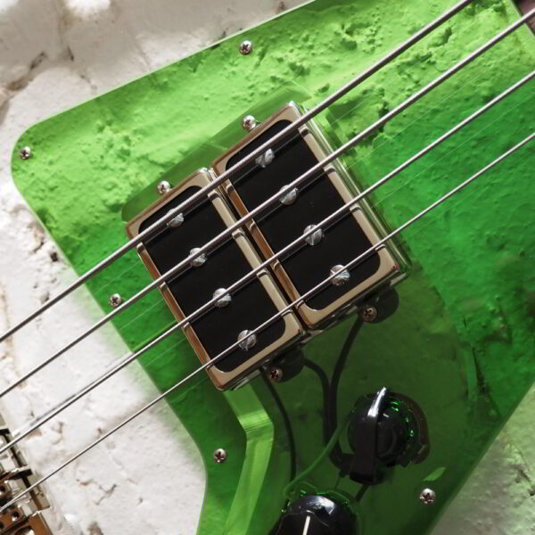 ***SUPER CUSTOM*** LUCITE LINCOLN / 34" Scale / Roasted Maple / Serek Singles / Emerald Green - Image 9