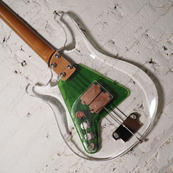 ***SUPER CUSTOM*** LUCITE LINCOLN / 34" Scale / Roasted Maple / Serek Singles / Emerald Green - Image 3