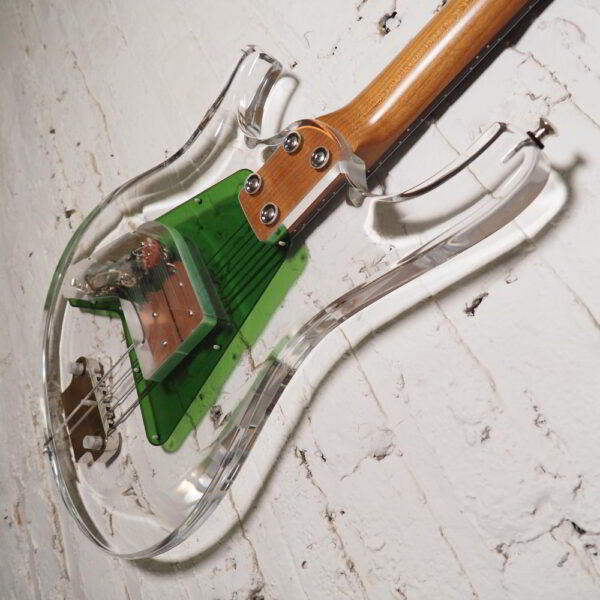 ***SUPER CUSTOM*** LUCITE LINCOLN / 34" Scale / Roasted Maple / Serek Singles / Emerald Green - Image 4